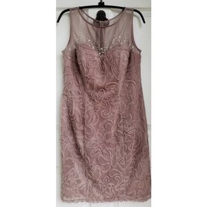 S.L. Fashions Mauve Floral Dress